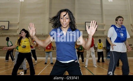 Dame Kelly Holmes visits Acland Burghley School in north London, Wednesday February 1, 2006, where Secretary of State for Culture, Media and Sport Tessa Jowell unveiled her as the National School Sport Champion at the launch of a new initiative to get more British children involved in school sport. See PA story SPORT Holmes. PRESS ASSOCIATION Photo. Photo should read: Cathal McNaughton/PA Stock Photo