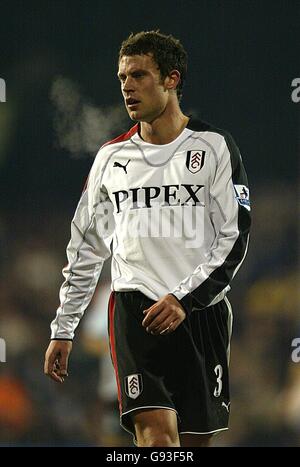 Soccer - FA Barclays Premiership - Fulham v Tottenham Hotspur - Craven Cottage. Wayne Bridge, Fulham Stock Photo