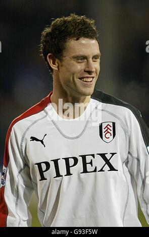 Soccer - FA Barclays Premiership - Fulham v Tottenham Hotspur - Craven Cottage. Wayne Bridge, Fulham Stock Photo