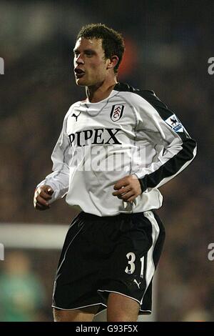 Soccer - FA Barclays Premiership - Fulham v Tottenham Hotspur - Craven Cottage. Wayne Bridge, Fulham Stock Photo