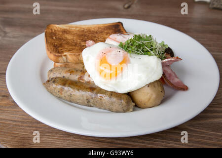 Scottish Breakfast in Cafe, Edinburgh; Scotland Stock Photo