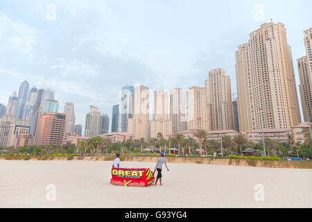 Dubai, Dubai - Oct 16, 2015.  Evening at the beach. Stock Photo