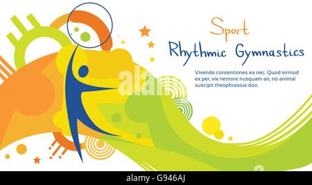 Rhythmic gymnastics sport concept banner. Flat illustration of rhythmic  gymnastics sport vector concept banner for web design Stock Vector Image &  Art - Alamy