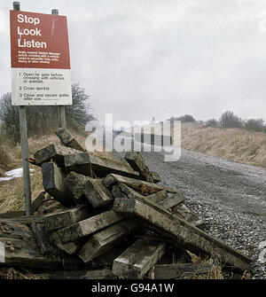 Scenes following closure of the Market Harborough to Northampton line in 1973. Stock Photo