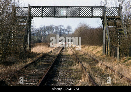 Scenes following closure of the Market Harborough to Northampton line in 1973. Stock Photo