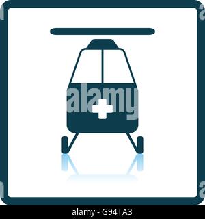 Medevac icon. Shadow reflection design. Vector illustration. Stock Vector
