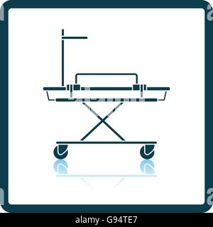 Medical stretcher icon. Shadow reflection design. Vector illustration. Stock Vector