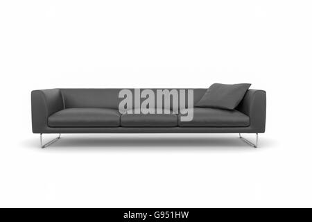 Isolate Big Sofa with shadow on white background. 3D render Stock Photo