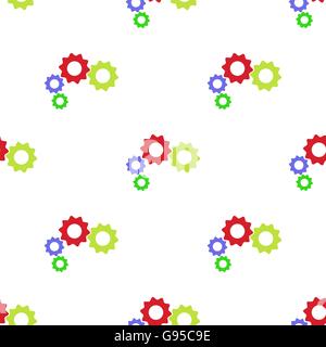 Seamless Gears Pattern Stock Vector