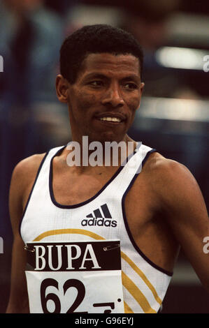 Athletics - BUPA Indoor Grand Prix - Birmingham. Haile Gebrselassie, Ethiopia Stock Photo