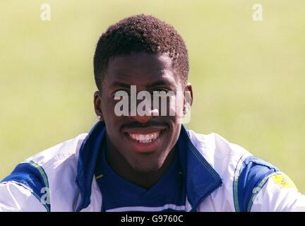 Athletics - English Schools Championships - Bury St Edmunds. Dwain Chambers, Britain's top 100m runner Stock Photo