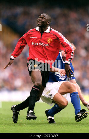 Soccer - FA Carling Premiership - Everton v Manchester United. Andy Cole, Manchester United Stock Photo