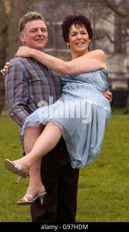 Sidney and Marjory Whyte, from Elgin, Scotland, celebrate in a London ...