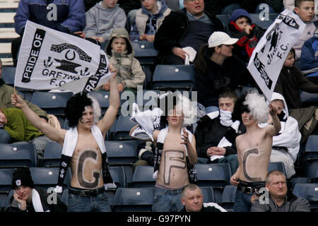 Soccer - Tennents Scottish Cup - Semi-Final - Gretna v Dundee - Hampden Park. Gretna, Fans Stock Photo