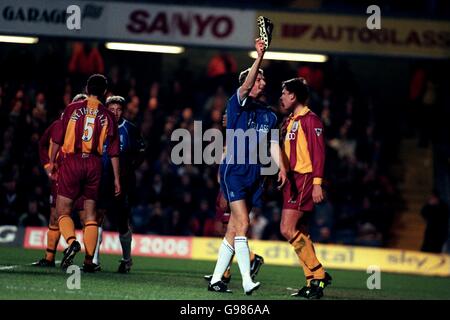 Soccer - FA Carling Premiership - Chelsea v Bradford City. Chelsea's Tore Andre Flo celebrates his winning goal Stock Photo