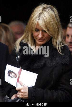 Alex Best former wife of football legend George Best at the Memorial Service for the football legend, at Manchester Cathedral, Thursday March 16, 2006. Former Manchester United and Northern Ireland great Best succumbed to multiple organ failure on November 25 last year at the Cromwell Hospital in west London, following years of alcohol abuse. See PA Story MEMORIAL Best. PRESS ASSOCIATION Photo. Photo credit should read: Peter Byrne/PA. Stock Photo