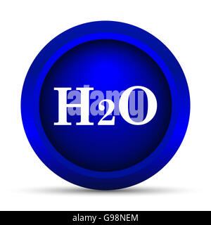 H2O icon. Internet button on white background. Stock Photo