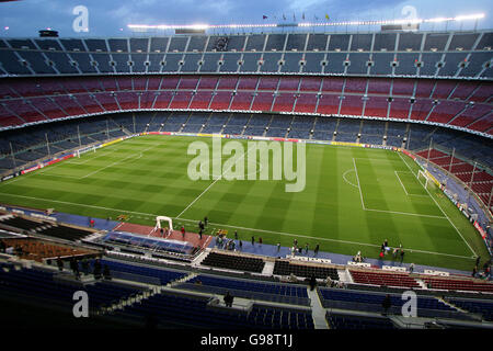 Soccer - UEFA Champions League - Round of 16 - Second Leg - Barcelona v Chelsea - Nou Camp. A general view of the Nou Camp, home of Barcelona Stock Photo