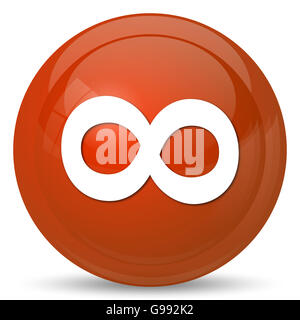 Infinity sign icon. Internet button on white background. Stock Photo