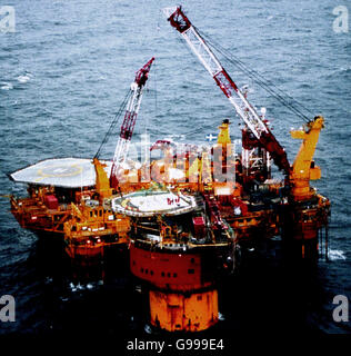 The Brent Spar oil platform Stock Photo