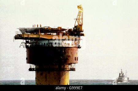 The Brent Spar oil platform Stock Photo