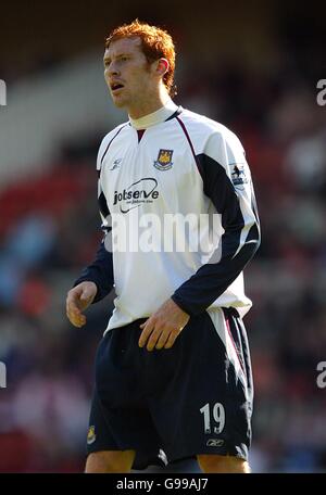 Soccer - FA Barclays Premiership - Middlesbrough v West Ham United - The Riverside Stadium. James Collins, West Ham United Stock Photo