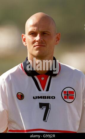 Soccer - Nordic Championships 2000-01 - Denmark v Norway - La Manga, Spain. Stale Solbakken, Norway Stock Photo