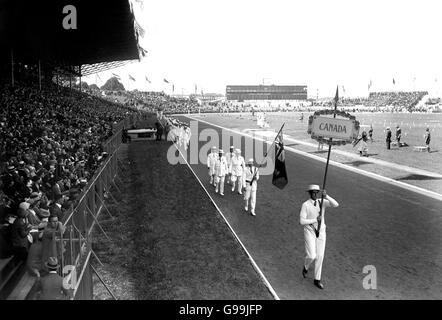 Opening Ceremony of the 1924 Olympic Games in Paris, showing the ...