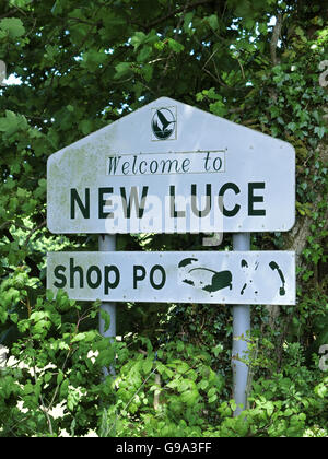 New Luce Map New Luce Village, Dumfries and Galloway, Scotland, UK Stock Photo - Alamy