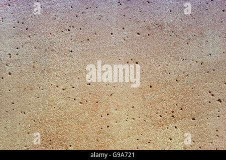 Light-colored sandstone with small holes as wallpaper Stock Photo