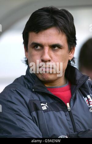 Soccer - FA Barclays Premiership - Sunderland v Fulham - The Stadium of Light. Fulham manager Chris Coleman Stock Photo