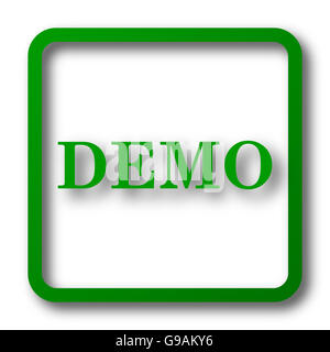 Demo icon. Internet button on white background. Stock Photo