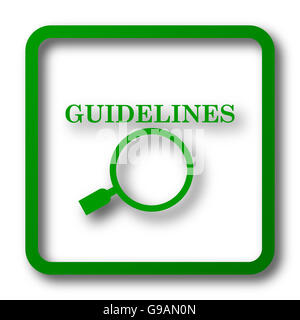 Guidelines icon. Internet button on white background. Stock Photo