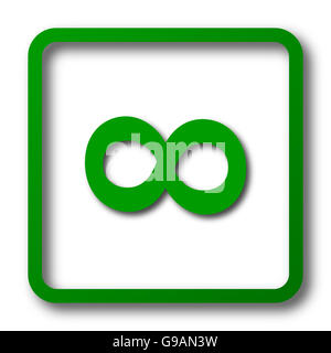 Infinity sign icon. Internet button on white background. Stock Photo