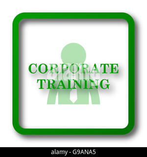 Corporate training icon. Internet button on white background. Stock Photo