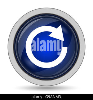 Reload one arrow icon. Reload one arrow website button on white ...