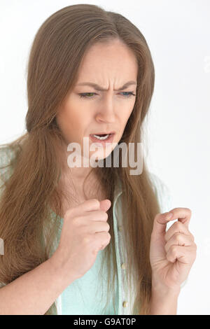 angry woman portrait Stock Photo