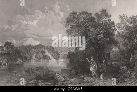 Loch Katrine. Perthshire. Scotland. ALLOM, antique print 1838 Stock ...