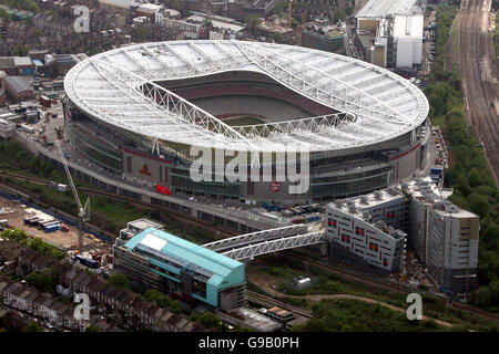 An aerial view of the Emirates Stadium, new home of Arsenal Stock Photo