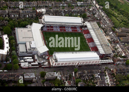 Aerial Views of London. An aerial view of Highbury as Arsenal play their last match at the ground Stock Photo