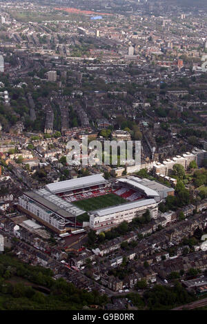 An aerial view of Highbury as Arsenal play their last match at the ground Stock Photo