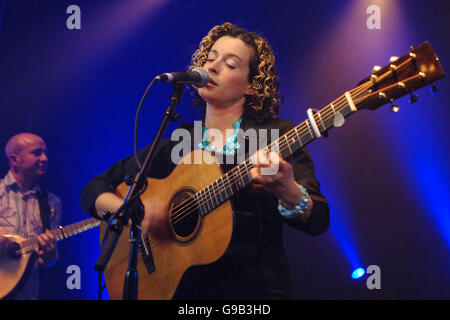 Kate Rusby performs at the Big Ask Live Benefit Concert on at Koko in Camden, north London.. Kate Rusby performs at the Big Ask Live Benefit Concert on at Koko in Camden, north London. Stock Photo