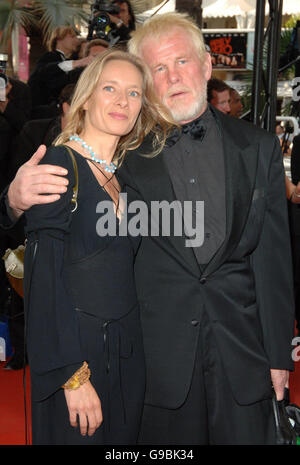 AP OUT. Nick Nolte arrives for the premiere of her new film Over The Hedge, a new animated film from Dreamworks, which is being shown at the 59th Cannes Film Festival. Stock Photo