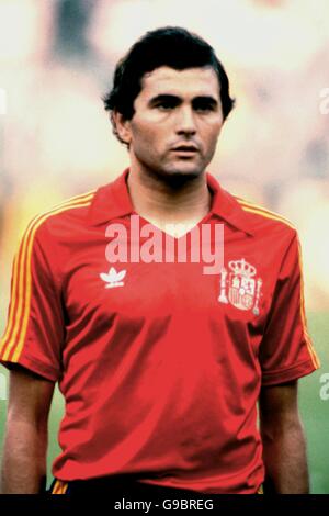 Soccer - World Cup Spain 82 - Group B - England v Spain. Rafael Gordillo, Spain Stock Photo