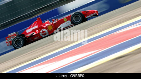 Formula One - British Grand Prix - Race - Silverstone. Michael Schumacher goes through Club during a practice session at Silverstone ahead of the British Grand Prix which will be held on Sunday.