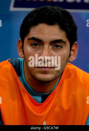 Soccer - 2006 FIFA World Cup Germany - Group D - Portugal v Mexico - AufSchalke Arena. Jose de Jesus Corona, Mexico goalkeeper Stock Photo