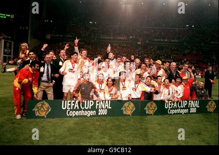 Soccer - UEFA Cup - Final - Galatasaray v Arsenal. Galatasaray celebrate winning the UEFA Cup Stock Photo