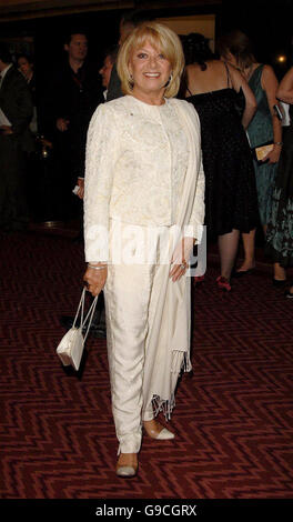 Elaine Paige attends the first night of Lord Andrew Lloyd Webber and Sir Tim Rice's musical Evita, at the Adelphi Theatre, central London. Stock Photo