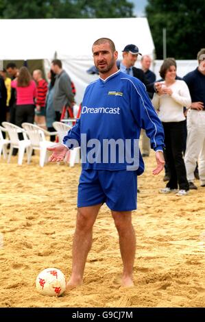 Soccer - Eric Cantona - Sega Dreamcast Beach Football. Eric Cantona back in action this afternoon Stock Photo