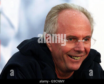 England head coach Sven Goran Eriksson during a press conference at Mittelbergstadion, Buhlertal, Germany. Stock Photo